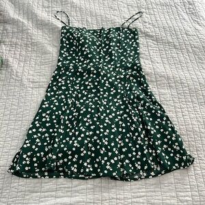 Reformation presley dress green floral